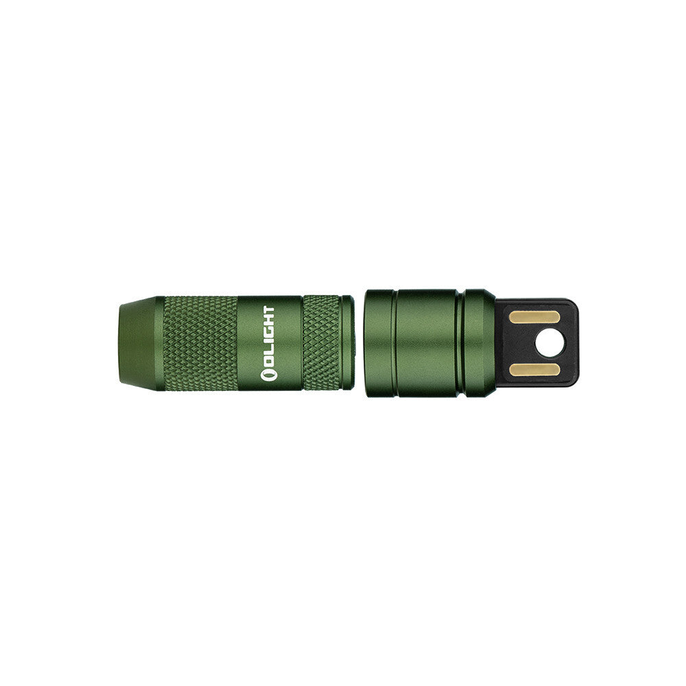 Rechargeable Mini Keychain Flashlight 50 Lumens - OD Green, Compact