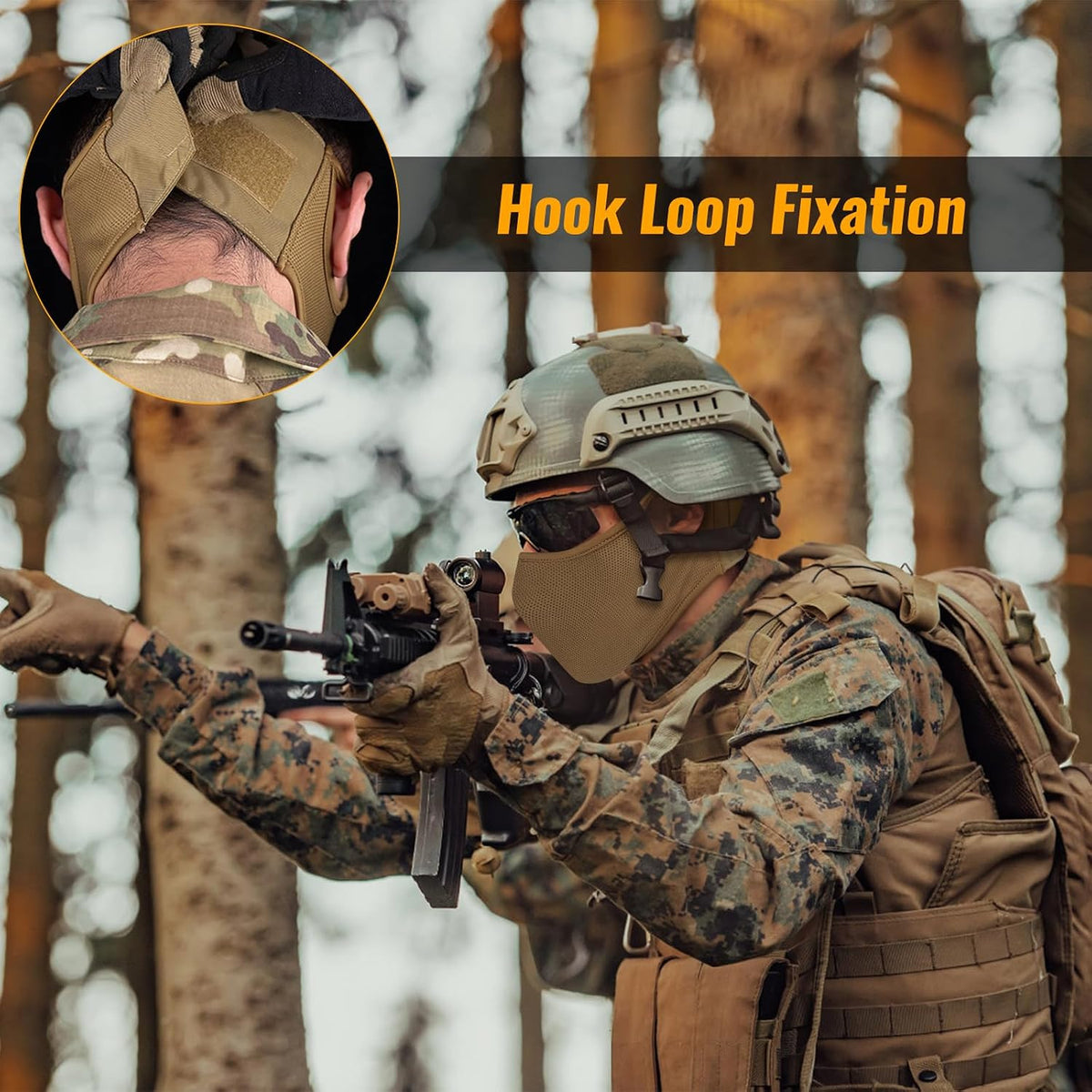 Foldable Airsoft Tactical Mask with Breathable Silicone Face Cover