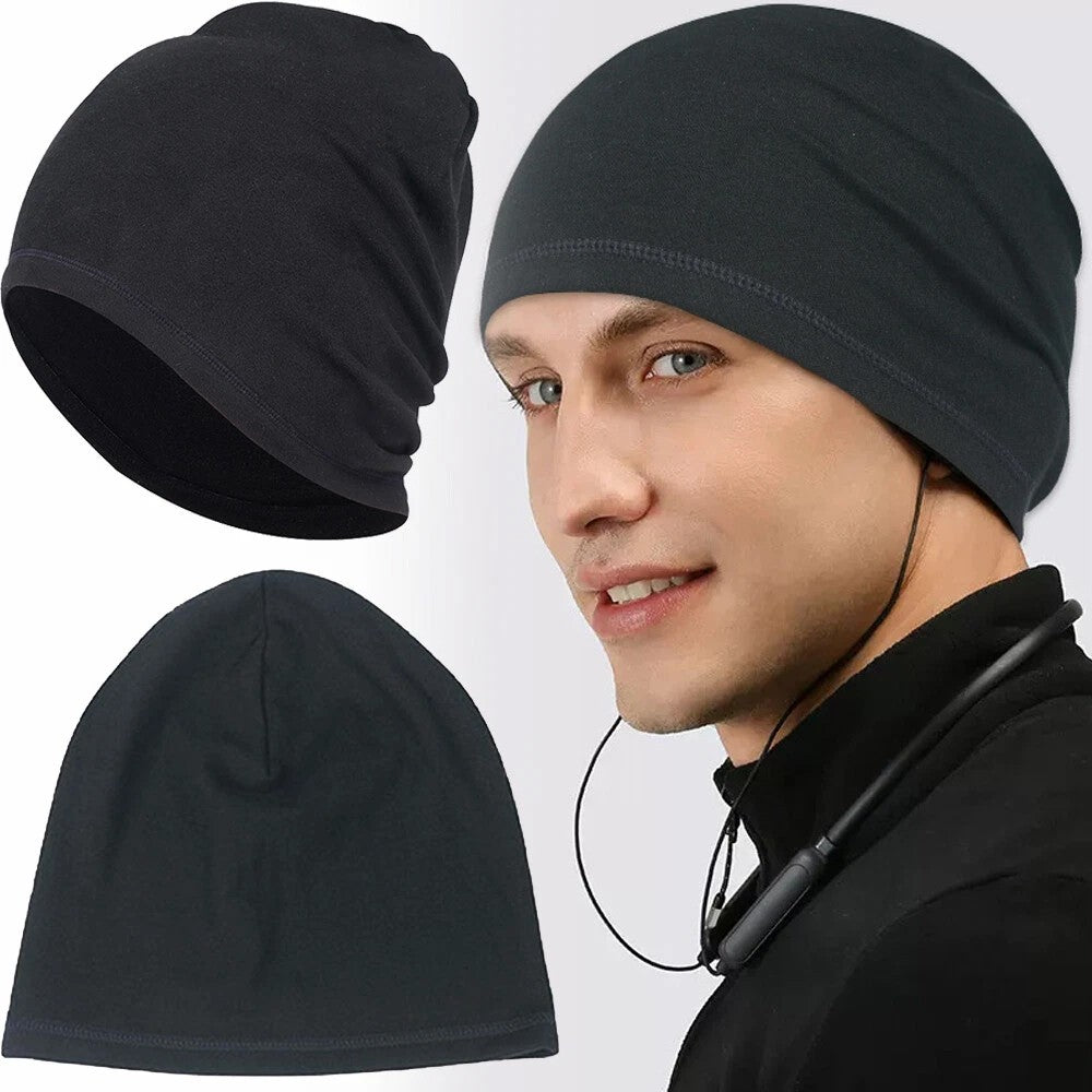 Winter Tactical Skull Cap Fleece Beanie Hat for Outdoor Activities