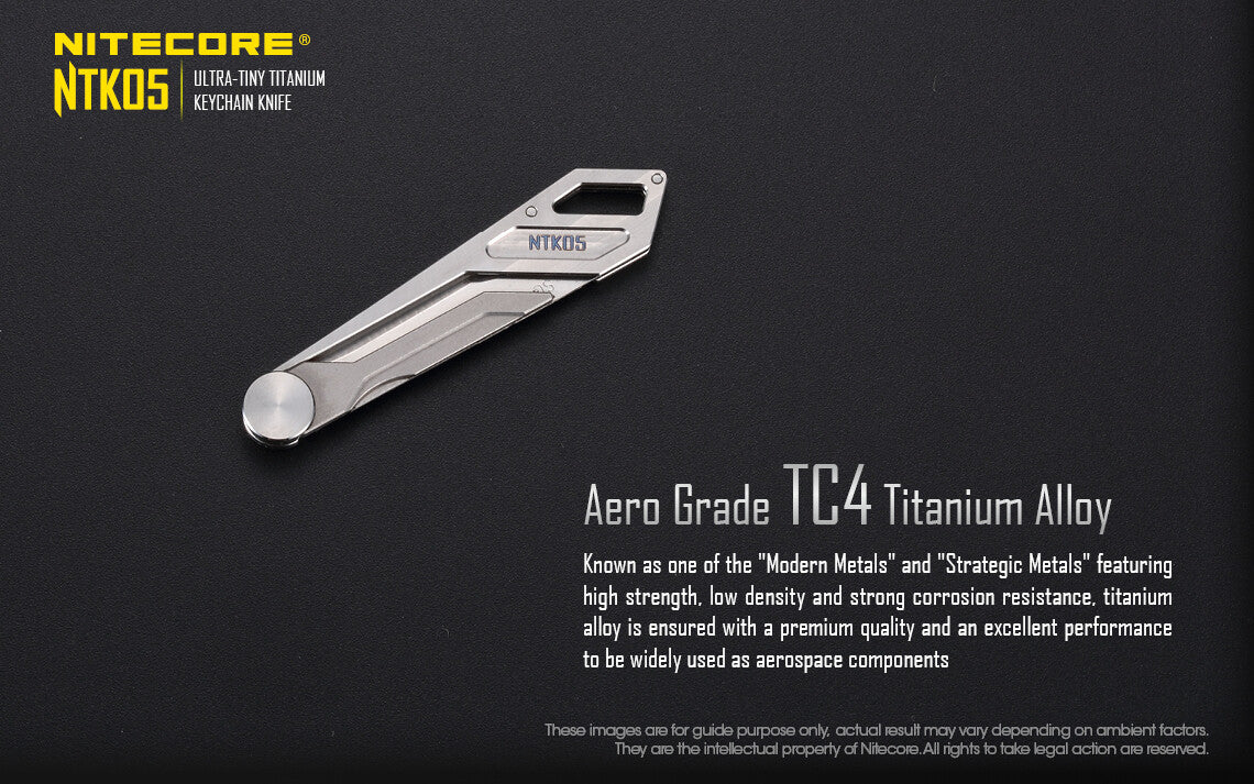 Titanium Folding Scalpel Keychain Knife with Replaceable No. 11 Blade