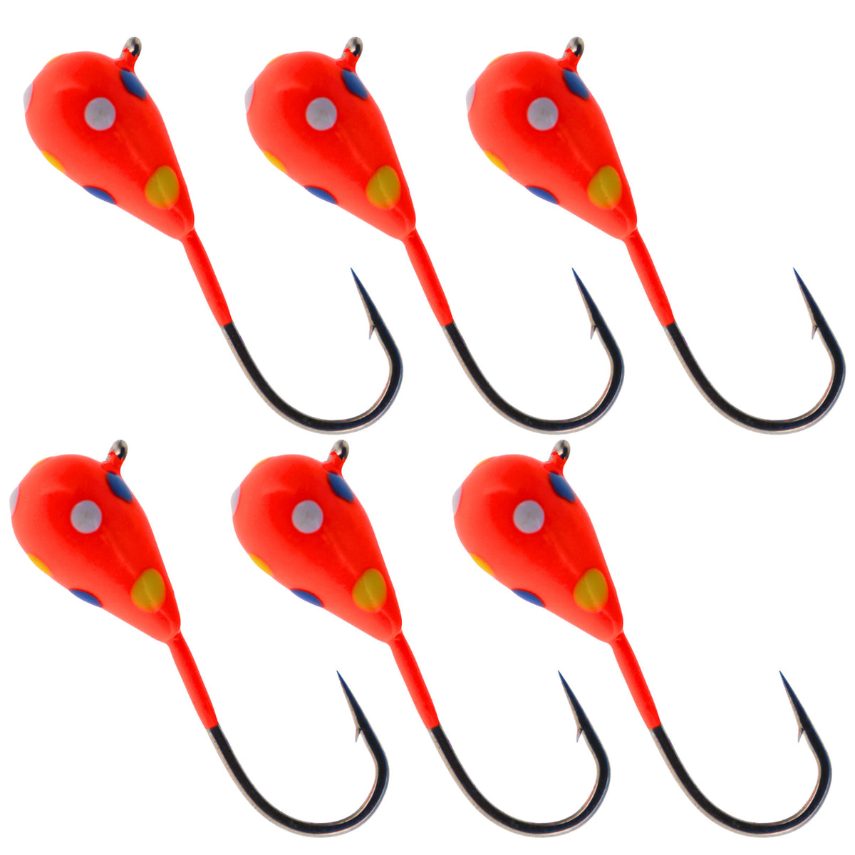 Ice Fishing Jigs Tungsten Lures for Panfish Crappie Perch Glow-Effect