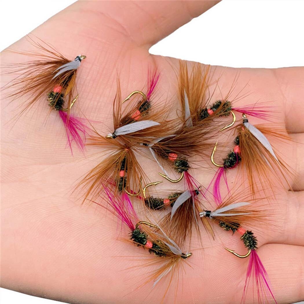 Artificial Fishing Flies Kit - 24 Pcs Trout Bass Perch Saltwater Freshwater Lures