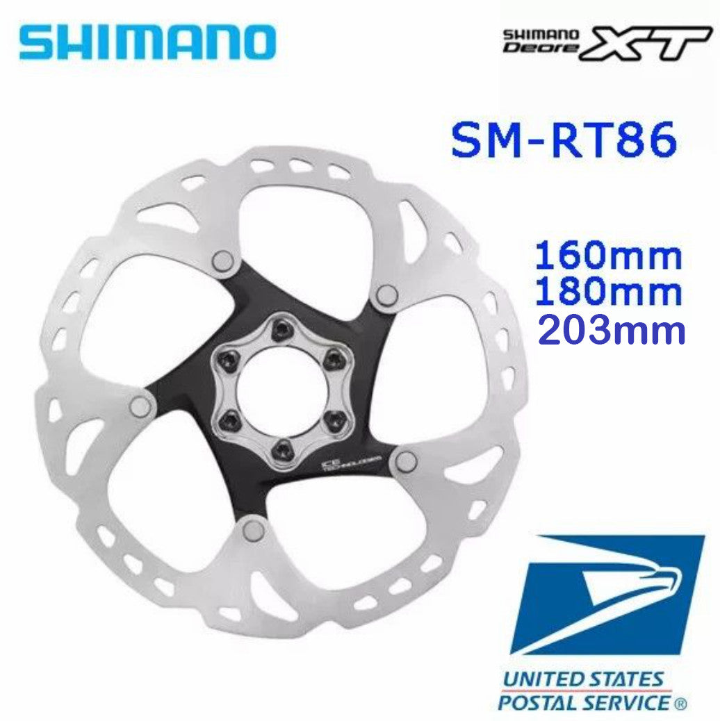 Shimano Deore XT Ice-Tech 6-Bolt Disc Brake Rotors 160mm 180mm 203mm
