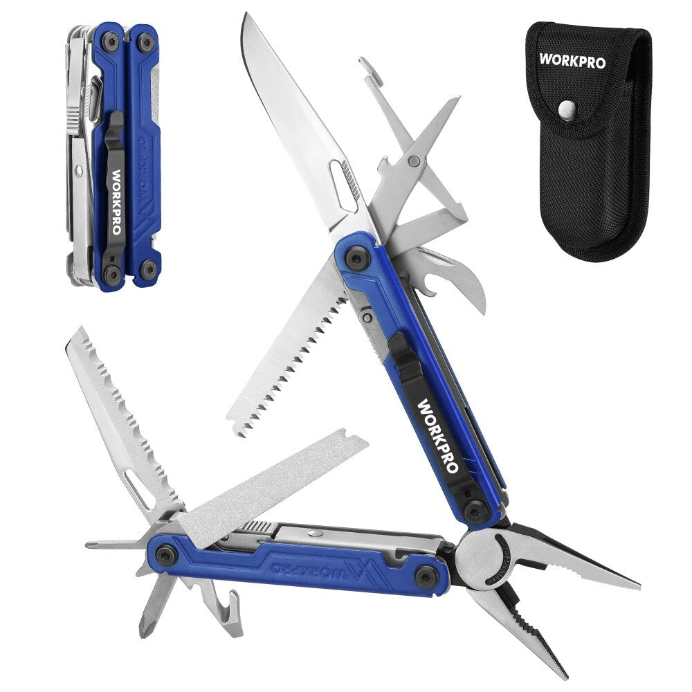 18-in-1 Stainless Steel Folding Multitool Pliers for Camping & DIY