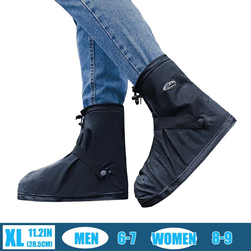 All-Season Waterproof Shoe Covers - Reusable Rubber Rain Boot Protectors