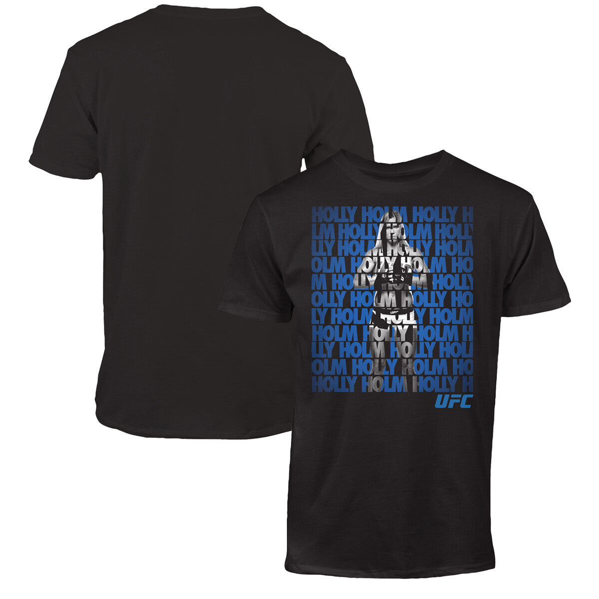 UFC Holly Holm Repeat T-Shirt - Black - Comfortable Athletic Top for Fans