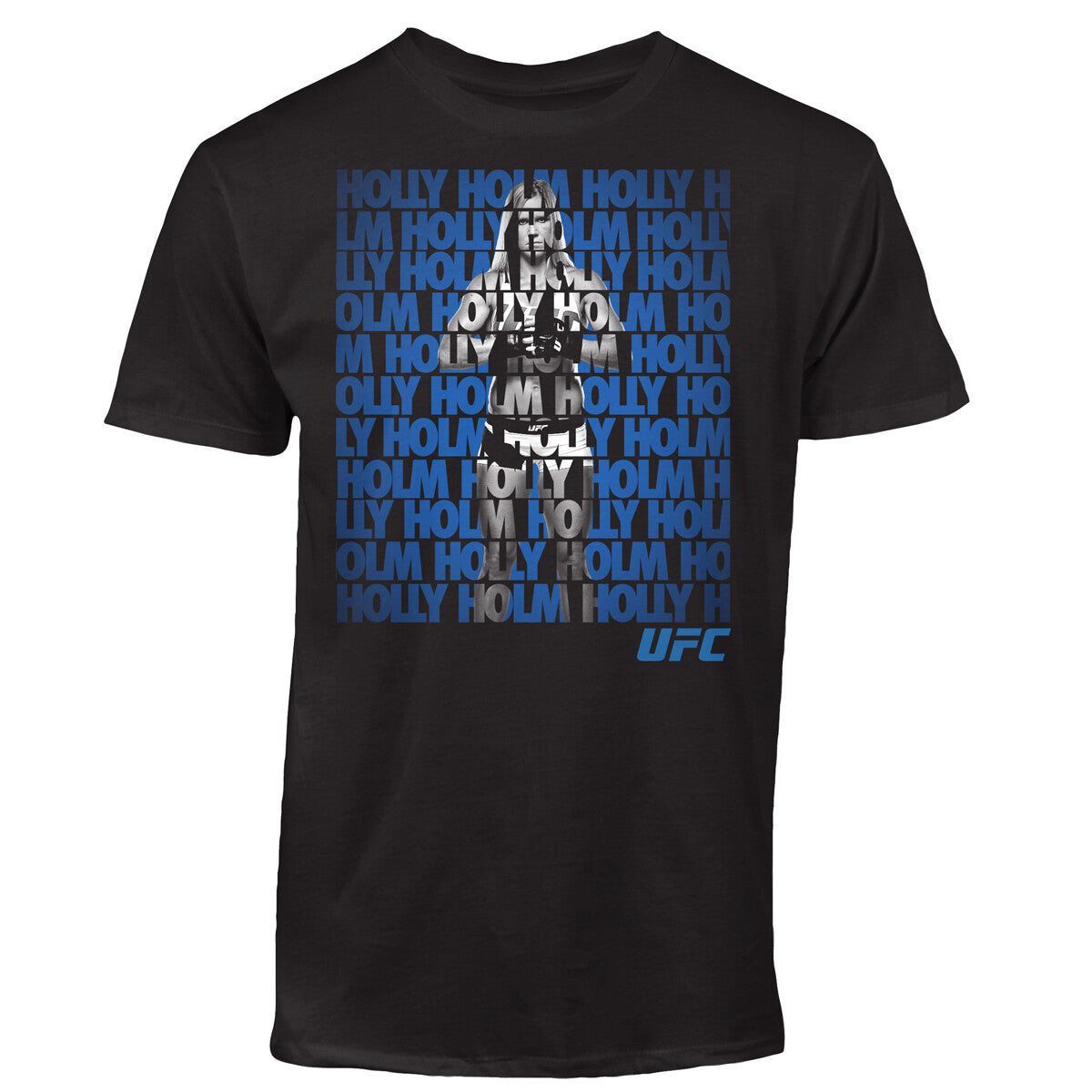UFC Holly Holm Repeat T-Shirt - Black - Comfortable Athletic Top for Fans