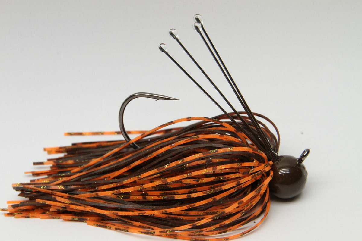 Custom Weedless Football Head Jig 3/8oz 2 Pack - Fishing Jig with Mustad Hooks