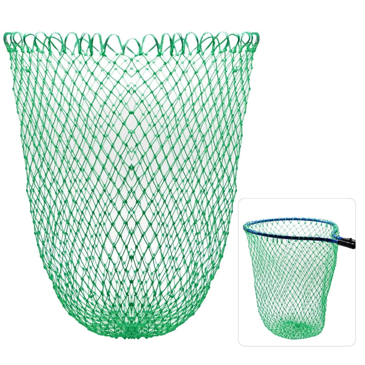 Foldable Fishing Landing Net Replacement Mesh - Multiple Sizes for Freshwater Sal