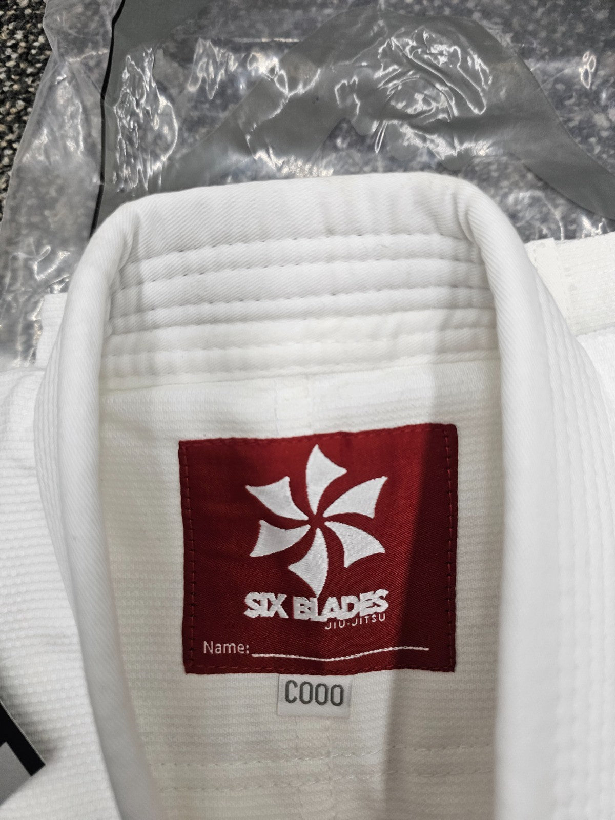 Kids BJJ Gi White 300 gsm Cotton Martial Arts Uniform with Six Blades