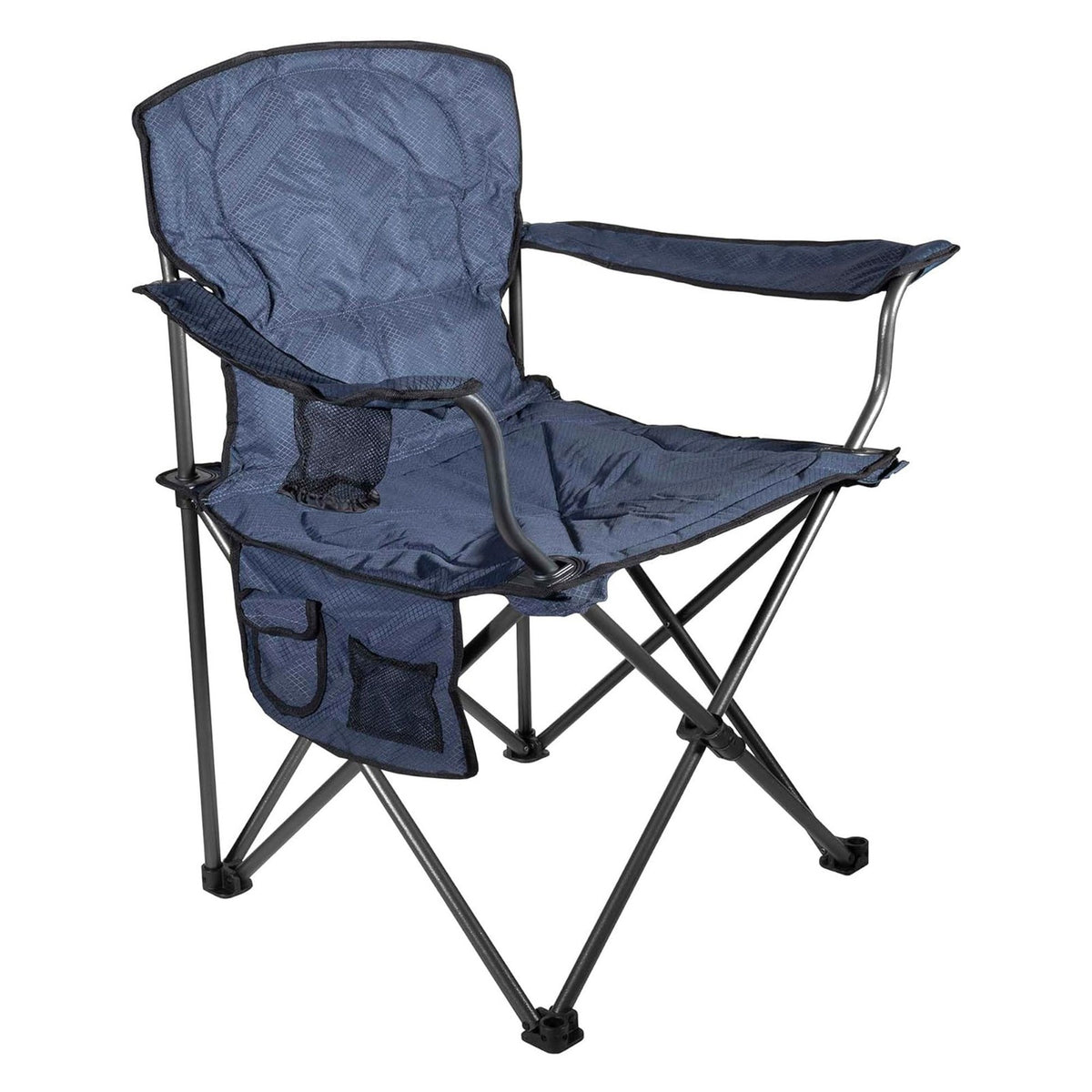 Four Seasons Courtyard Oversized Padded Folding Arm Chairs - 4 Pack, Blue