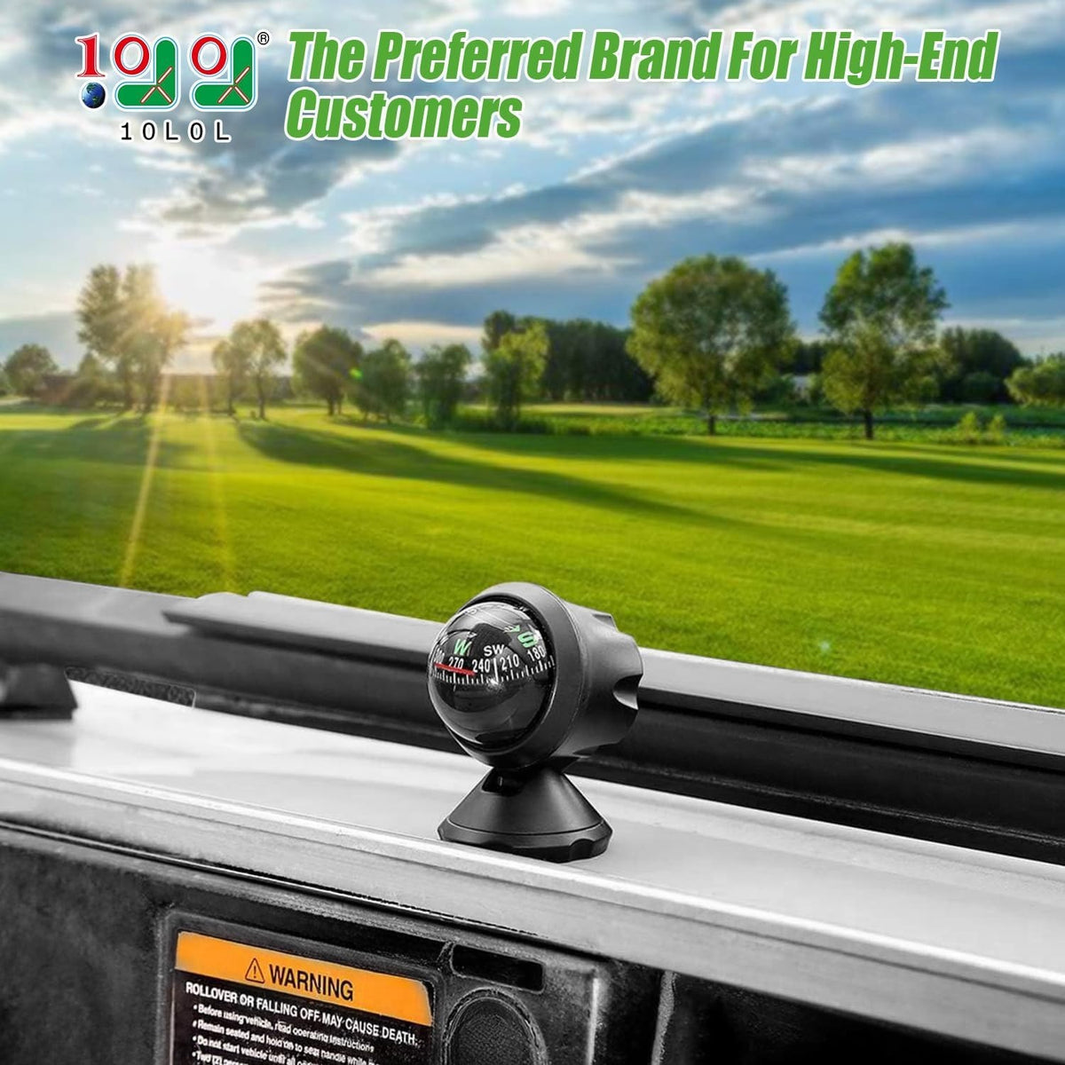 Adjustable Golf Cart Compass Dash Mount Navigation Direction Indicator