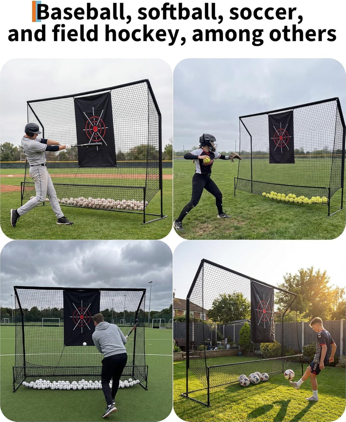 10x7.5FT Golf Practice Net with Ball Collection & Noise-Reducing Impact Cloth