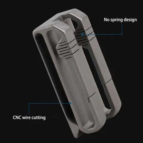 Titanium Alloy Quick Detach Belt Buckle for Men Waist, Car Keychain Tool