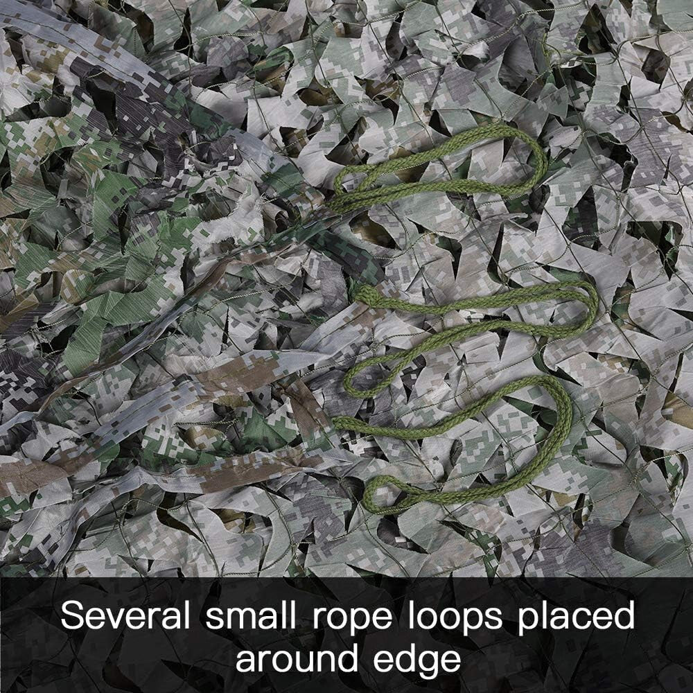 Military Woodland Camouflage Netting - Cuttable Outdoor Camo Net for Hunting Camping