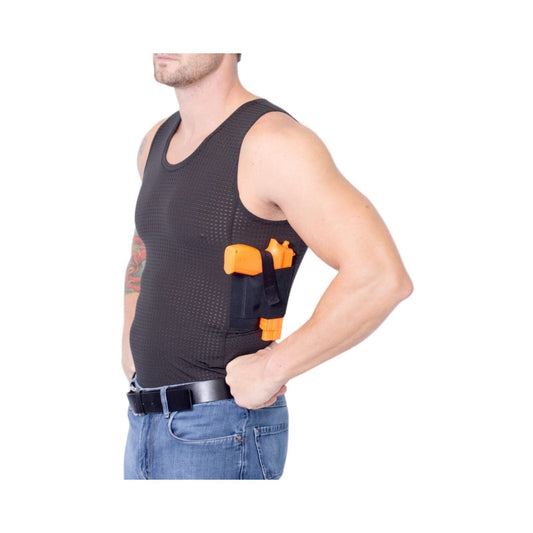 Concealed Carry Mesh Tank Top with Dual Holsters - Tactical Compression Shirt