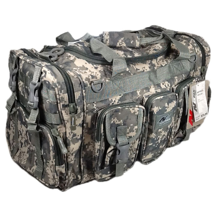 22-Inch Tactical Duffel Bag with Multiple Compartments and Water-Resistant Material