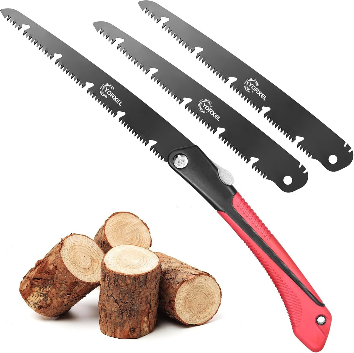 10-Inch Folding Camping Saw with High-Carbon Steel Blade and Teflon Coating