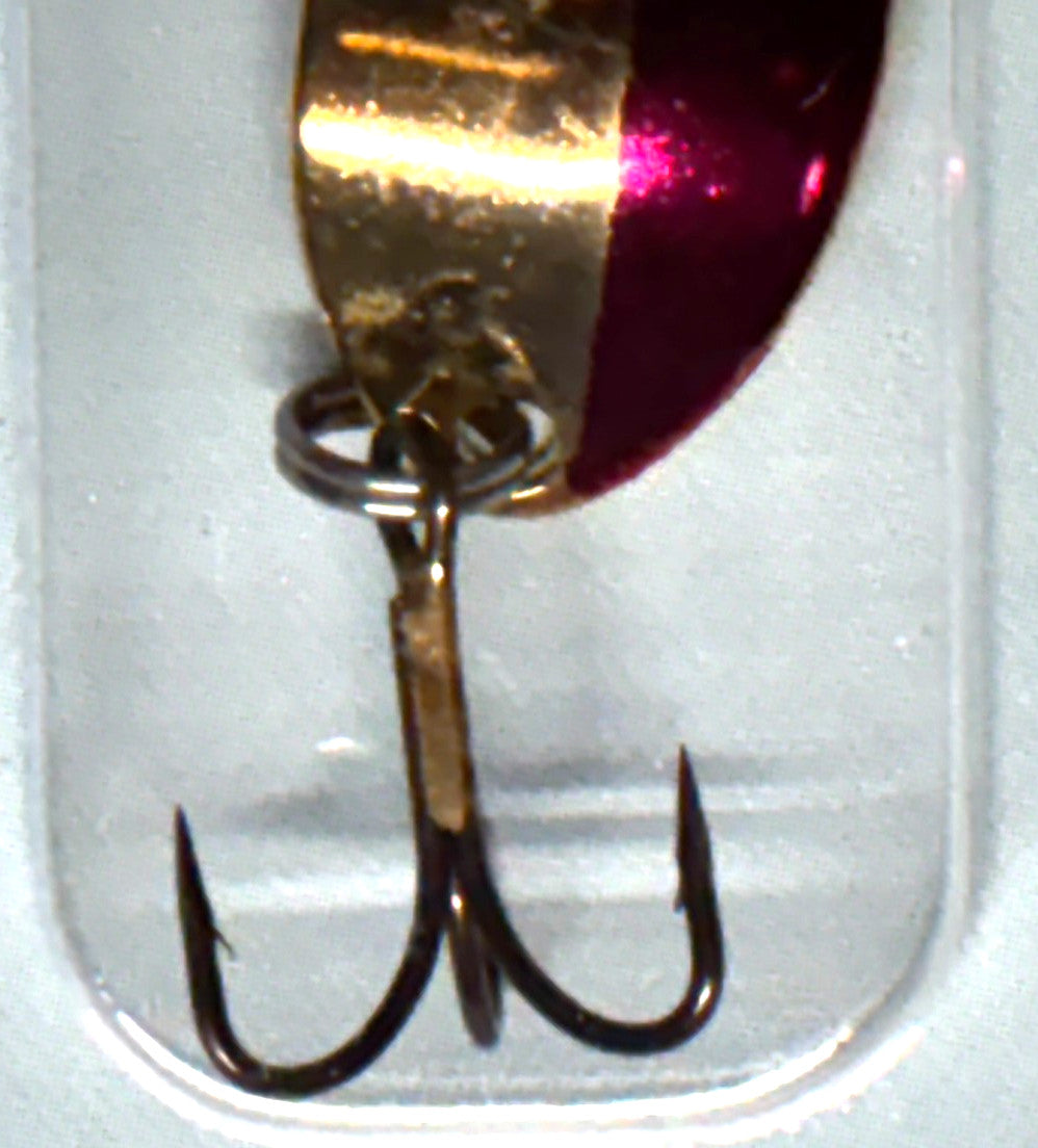 Fishing Spoon Lure Set - Gold Burgundy & Ripple Nickel Green 1/8oz