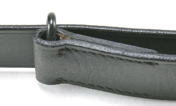 Black Leather Rifle Sling for M1 Garand & Springfield WW2 Replica