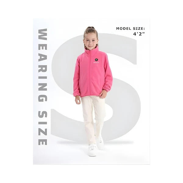 Kids Heated Fleece Jacket with 7.4V Battery & Adjustable Warmth
