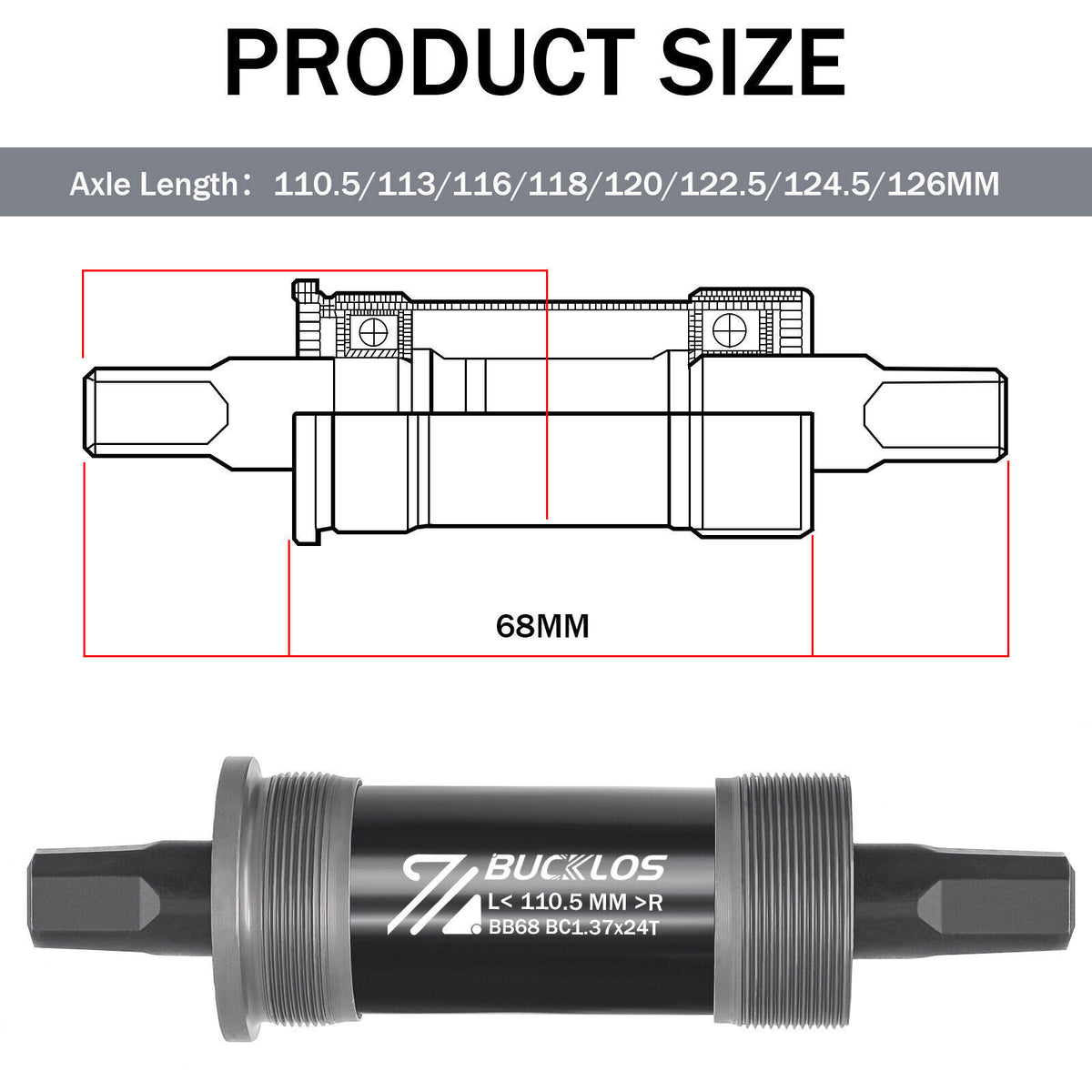 Bicycle Square Taper Bottom Bracket BB68 MTB Road Folding Bike Bearings
