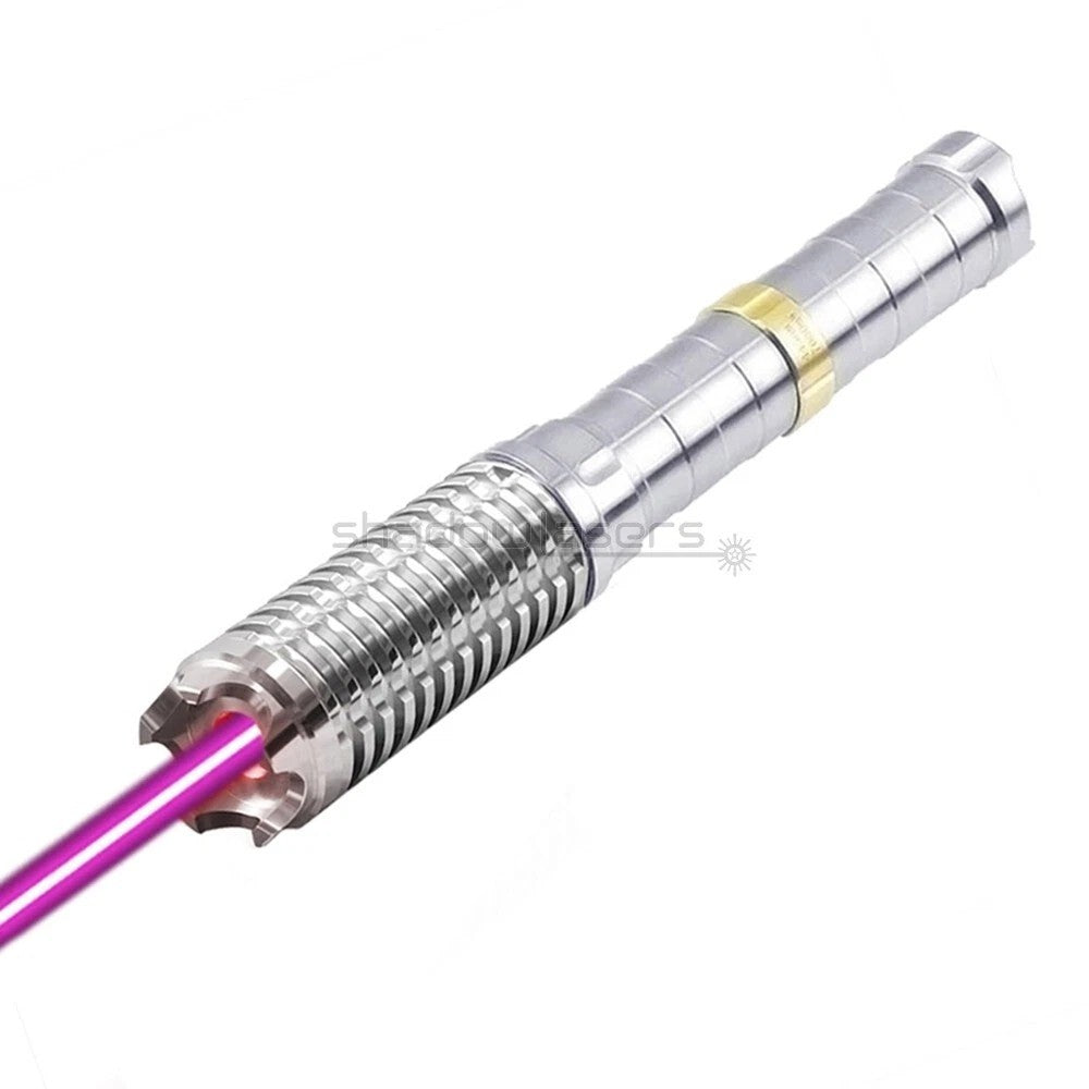 Adjustable Focus Purple Laser Pointer 405nm with Case, Visible Beam, US