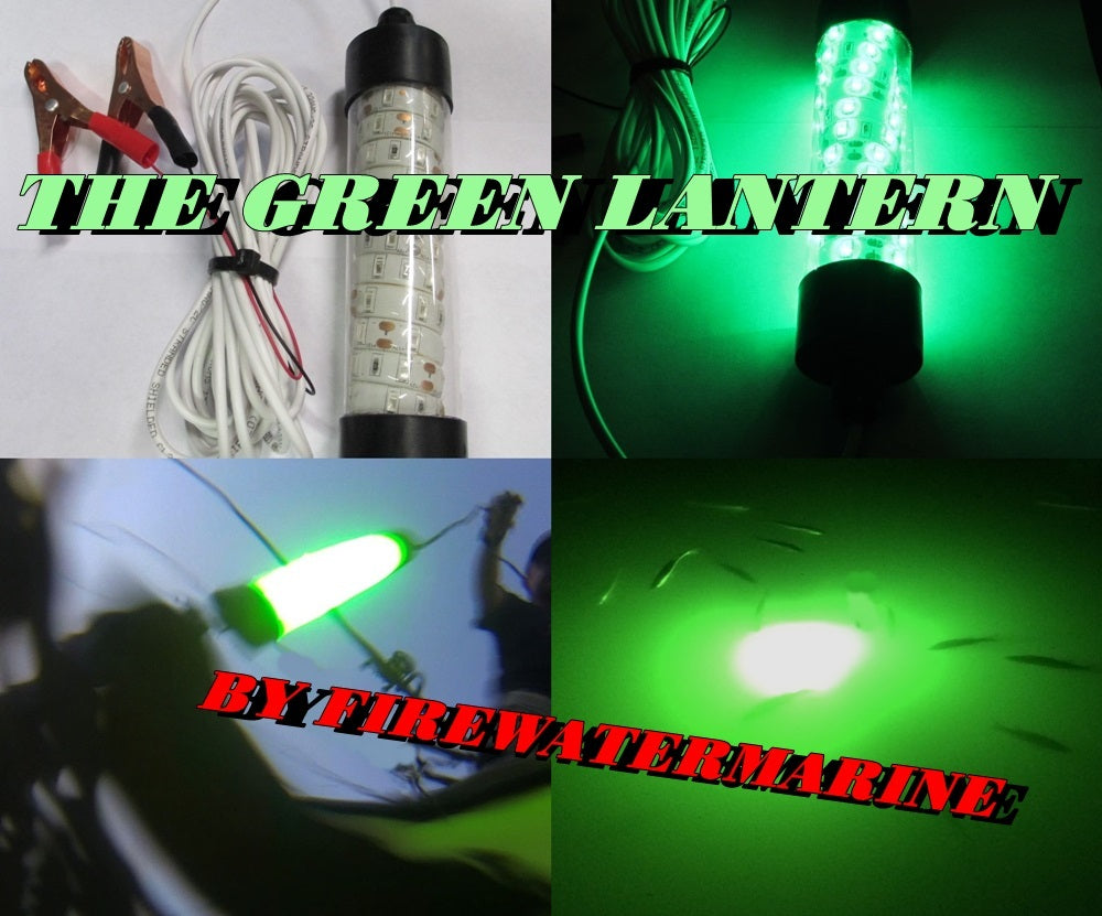 12V Underwater LED Fishing Light for Night Crappie & Marine Use - Multiple Colors