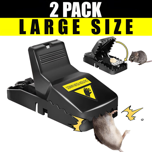 Reusable Heavy Duty Mouse Traps 2-Pack for Indoor Outdoor Rodent Control