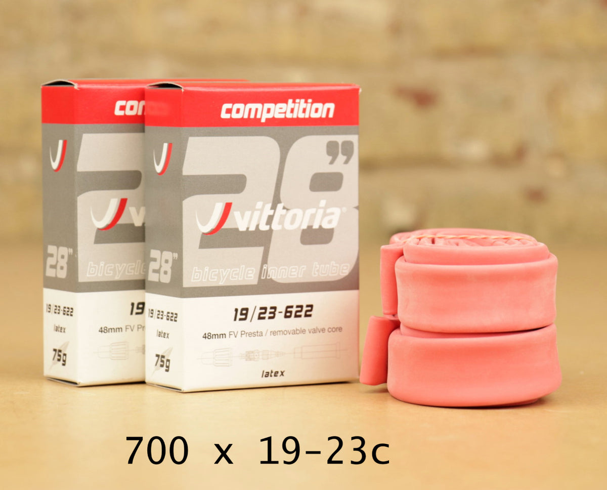 Lightweight Bicycle Latex Inner Tubes 700c - Multiple Sizes, Presta Valve 2 Pack