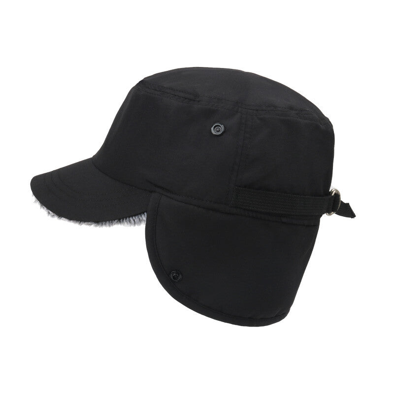 Men's Winter Windproof Ski Hat with Earflaps & Brim - Water-Resistant, Warm