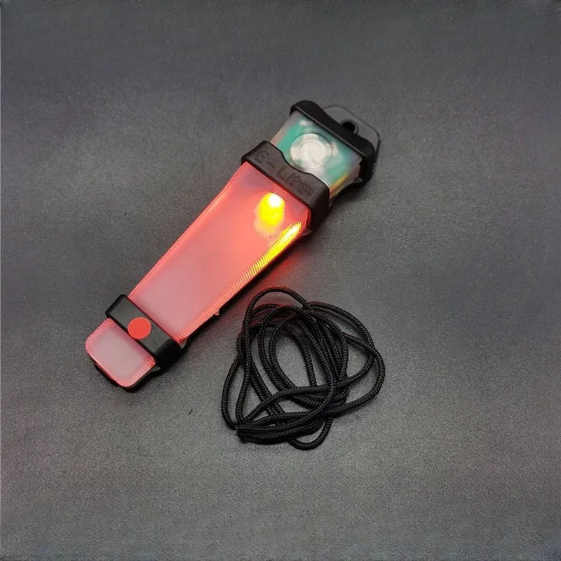 LED Helmet Signal Light with Clip-On Mount for Safety and Visibility