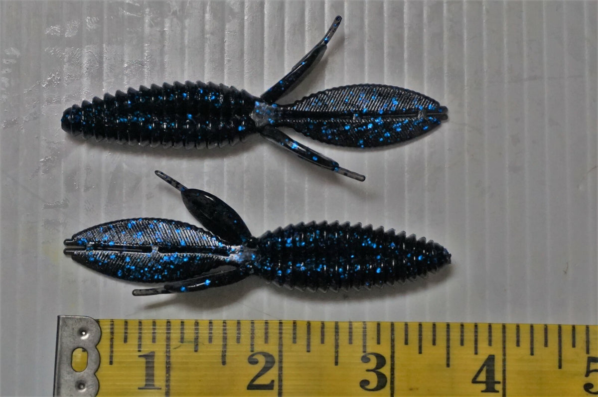 Soft Plastic Bass Fishing Baits - 50 3.5" Beaver Bug Lures in Multiple Colors