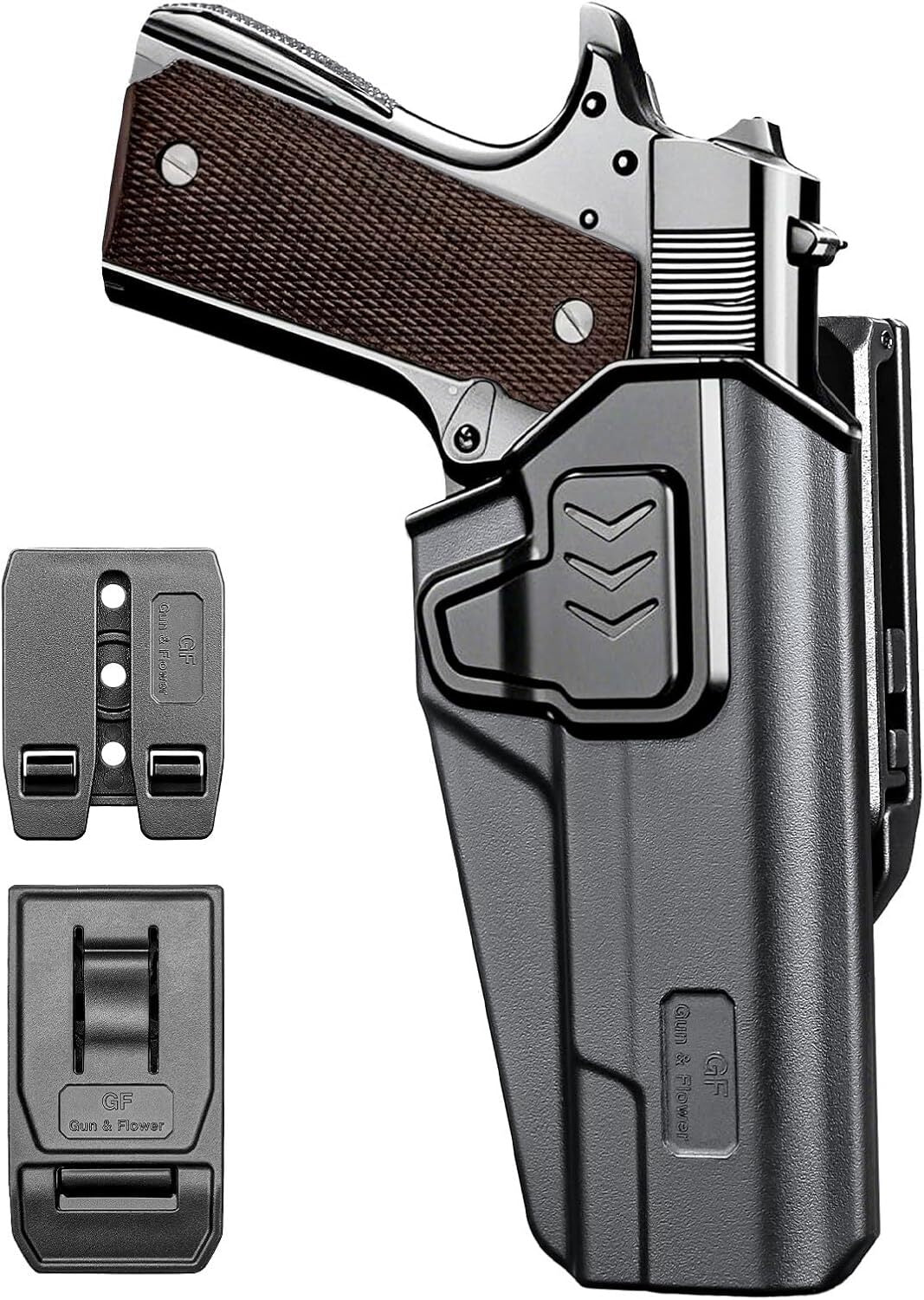 1911 Holster for Colt Kimber Springfield RIA Taurus - OWB Molle & Adjustable Clip
