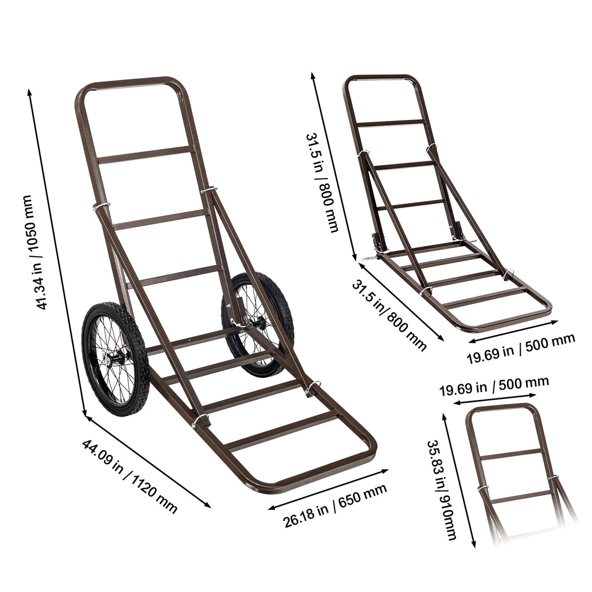 Folding Deer Game Cart Heavy Duty Utility Dolly 300 LBS Capacity