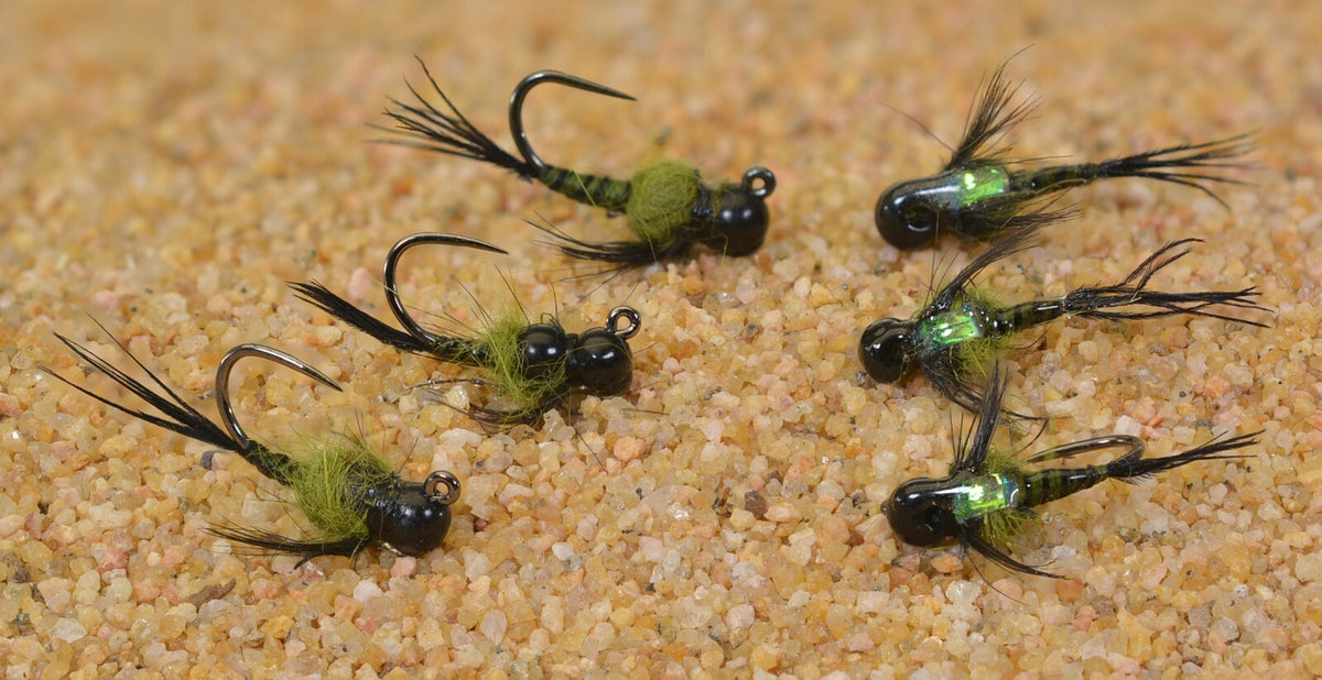 Fly Fishing Jig Head Hooks with Tungsten Beads - Durable Euro Nymph Flies
