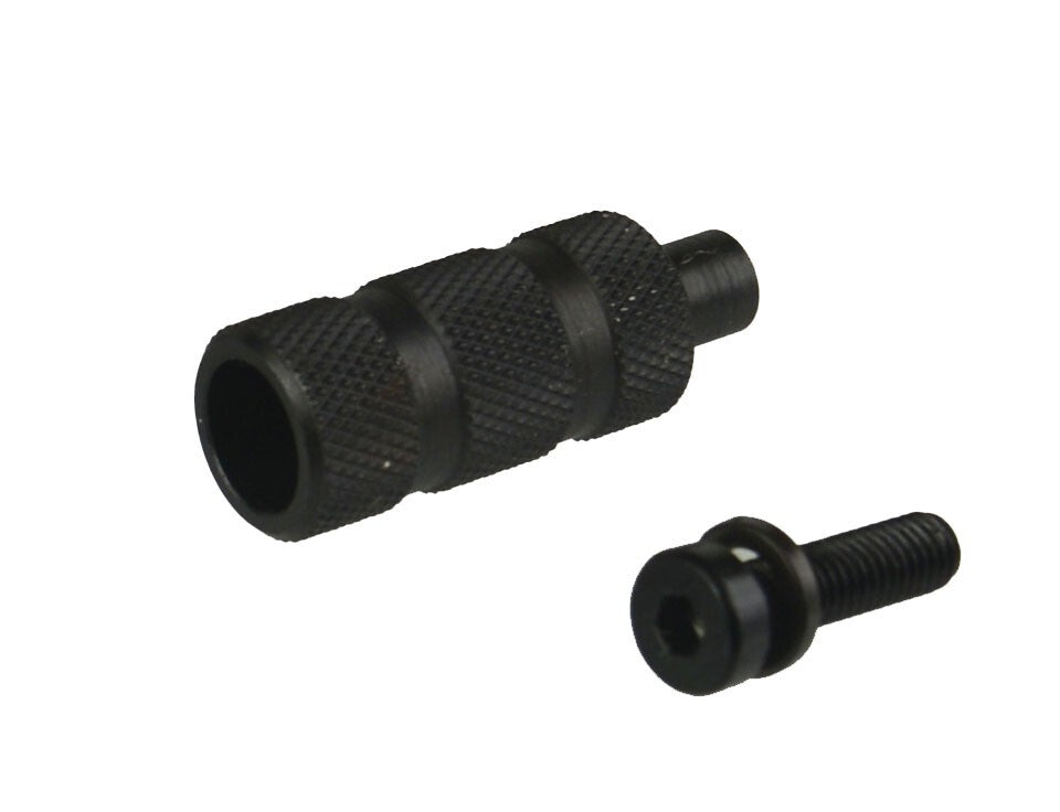 Steel Side Charge Bolt with Screw and Washer - Black, 10-32 TPI