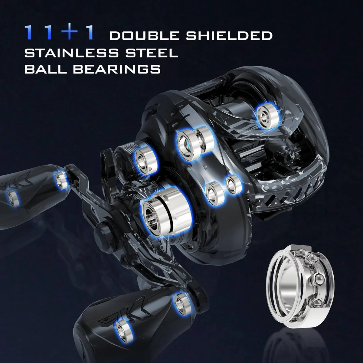 Baitcasting Fishing Reel - Versatile Cast & Pitch Reel with Magnetic Braking