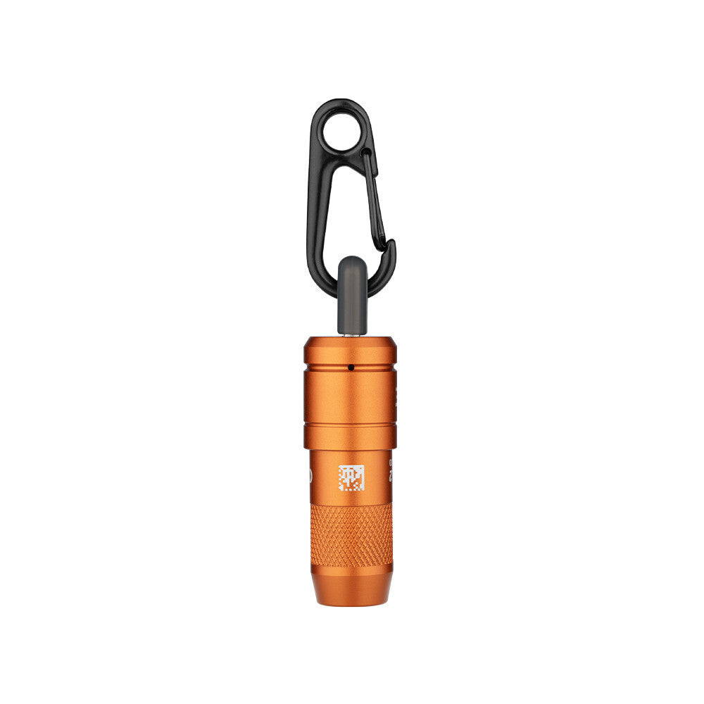 Rechargeable Mini Keychain Flashlight 50 Lumens - Orange, Compact LED