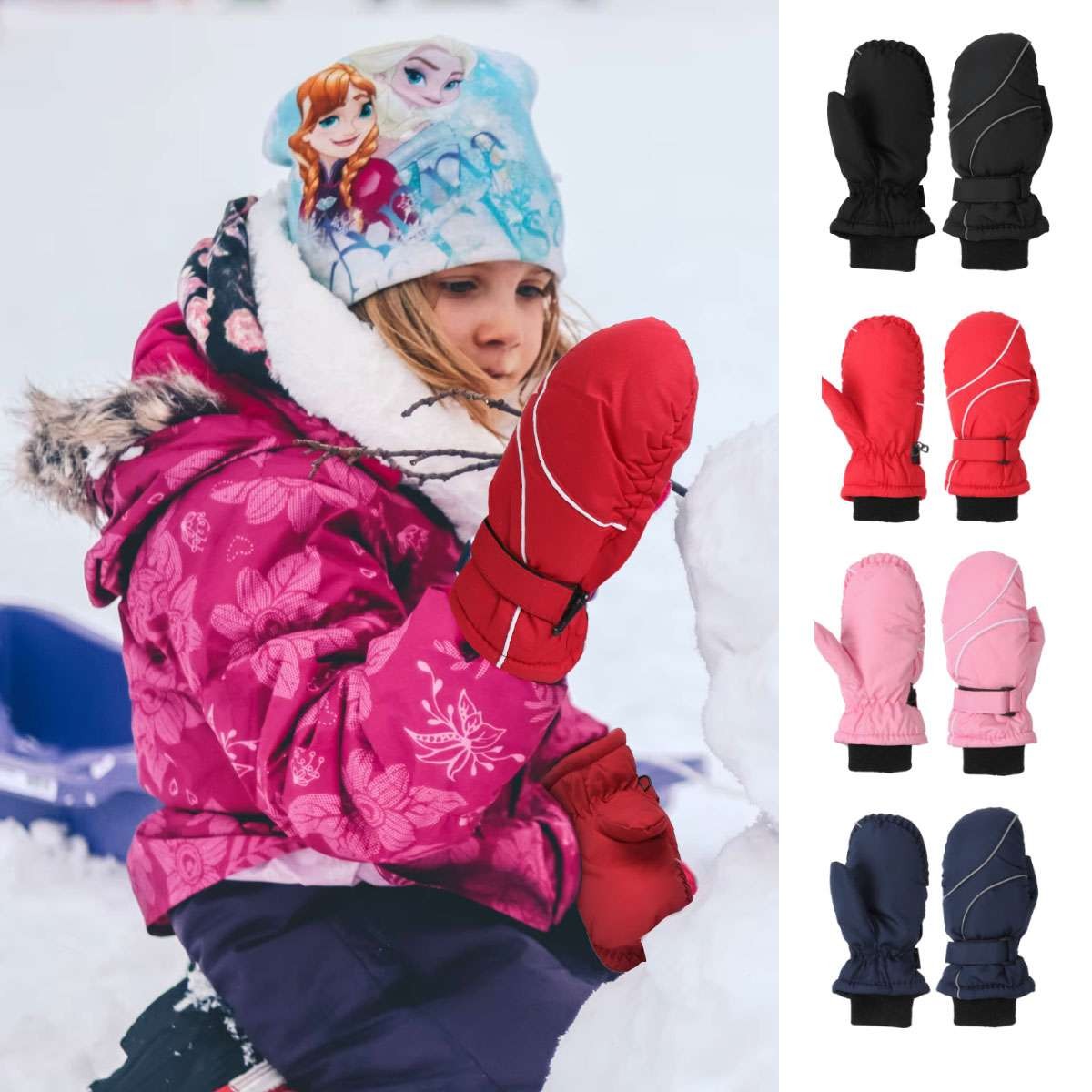 Kids Waterproof Windproof Winter Gloves for Snow and Outdoor Activities