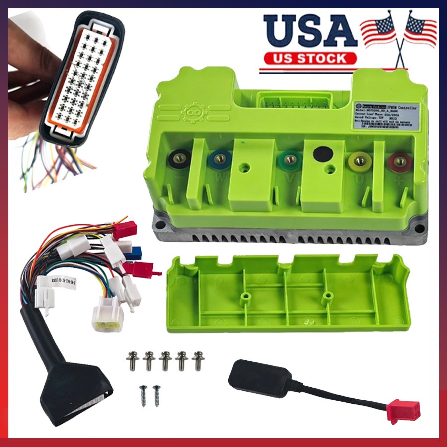 Electric Motor Controller Bluetooth 55A 200A Phase 48-72V for E-Bike, Dirt Bike