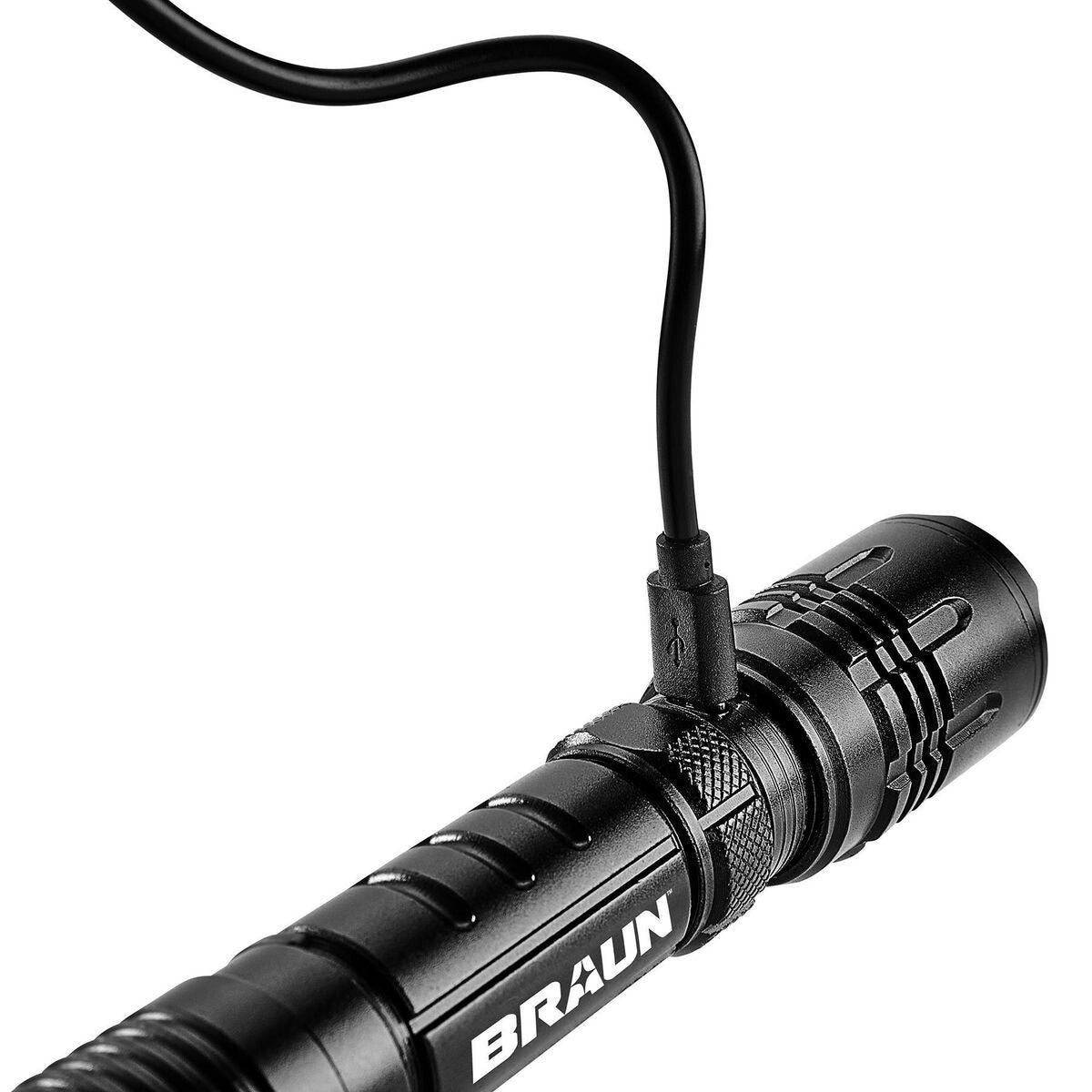 Waterproof Rechargeable Tactical Flashlight 1800 Lumens with Zoom & USB Charging