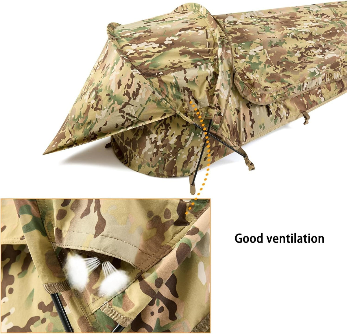 Waterproof Tactical Bivy Tent with TPU Stargazing Window - Compact & Lightweight for Camping