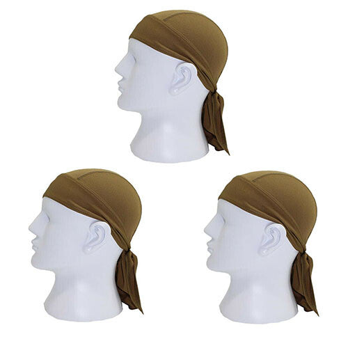 3 Pack Skull Cap Motorcycle Head Wrap Tie Durag Beanie Cycling Bandana