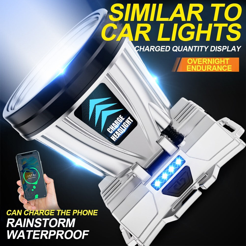 90000 Lumen Rechargeable Headlamp with 40 LED Long-Range Light