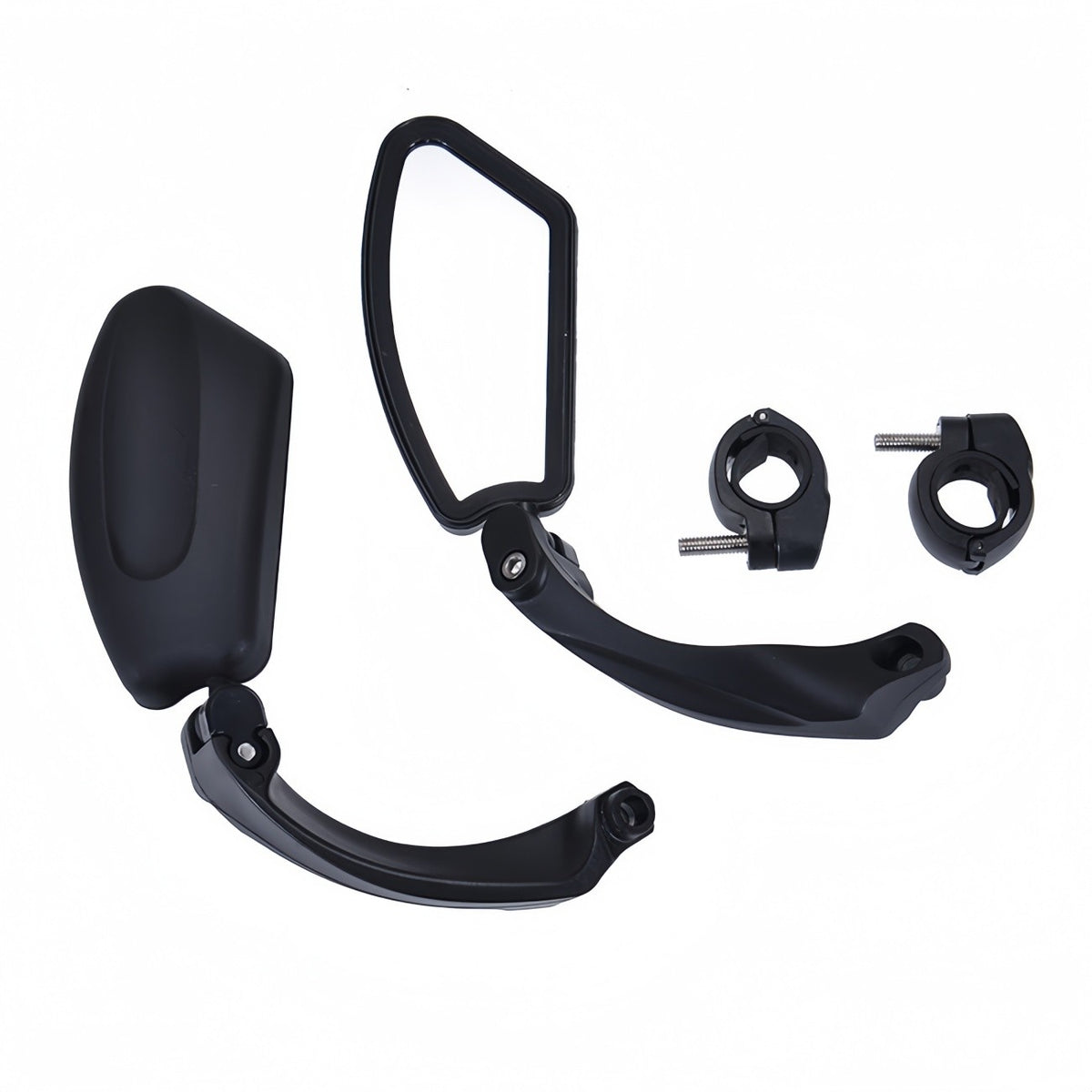 Bike Handlebar Rear View Mirrors Pair - Adjustable Rectangle Back Mirrors for E-Bike & Bicycle