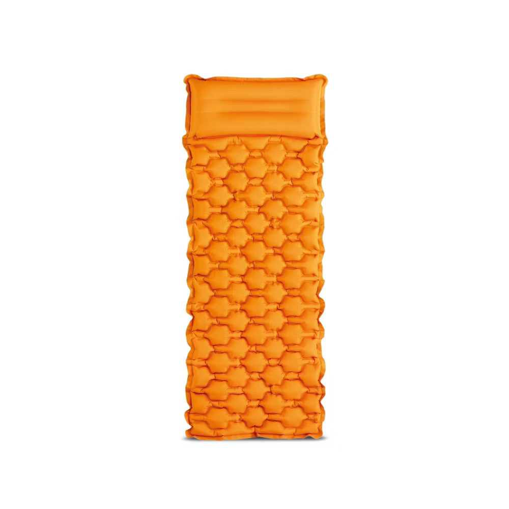 Inflatable Camping Sleeping Pad with Built-In Pillow and USB Pump - Lightweight & Puncture Resistant