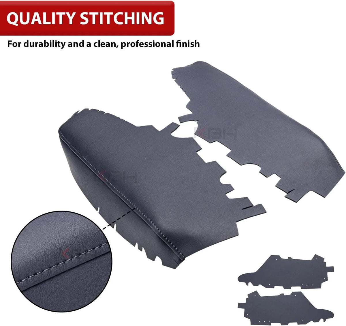 Car Rear Door Panel Armrest Cover for Toyota Avalon 2013-2018 PU Leather Replacement
