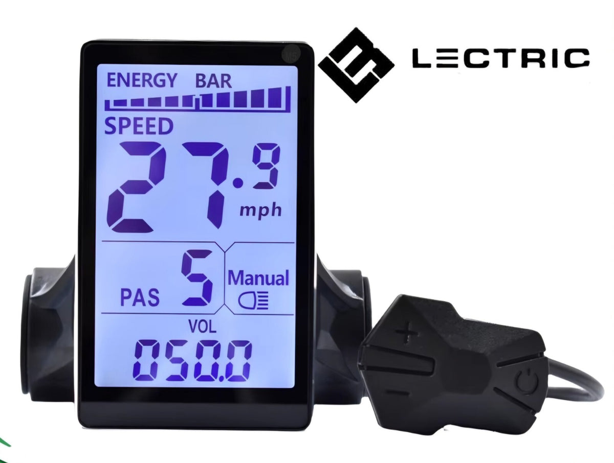 Electric Bike LCD Screen Replacement for Lectric 1.0 2.0 3.0 XP - Black