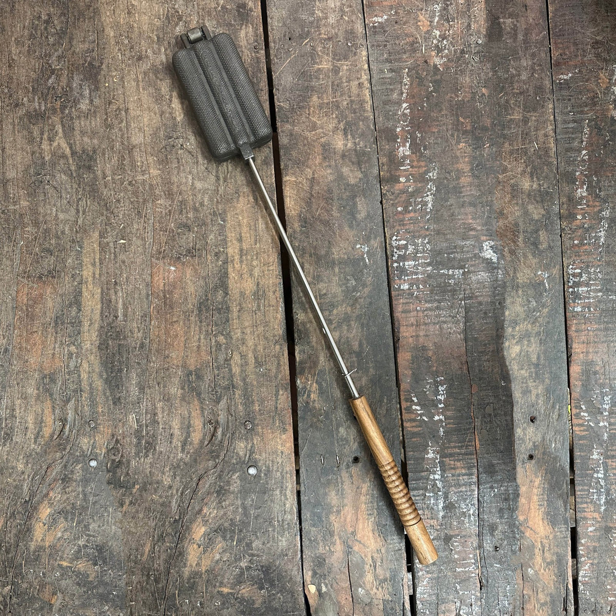 Cast Iron Hot Dog Roaster and Cornbread Baker for Firepit Camping